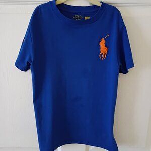 Ralph Lauren Kids Shirt Blue, Orange, Size 7